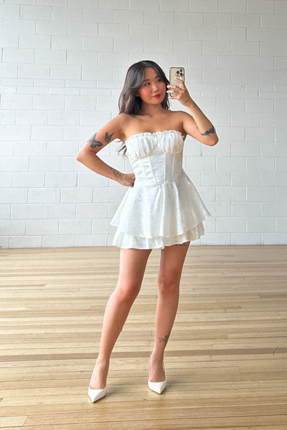 Mariposa Playsuit- White