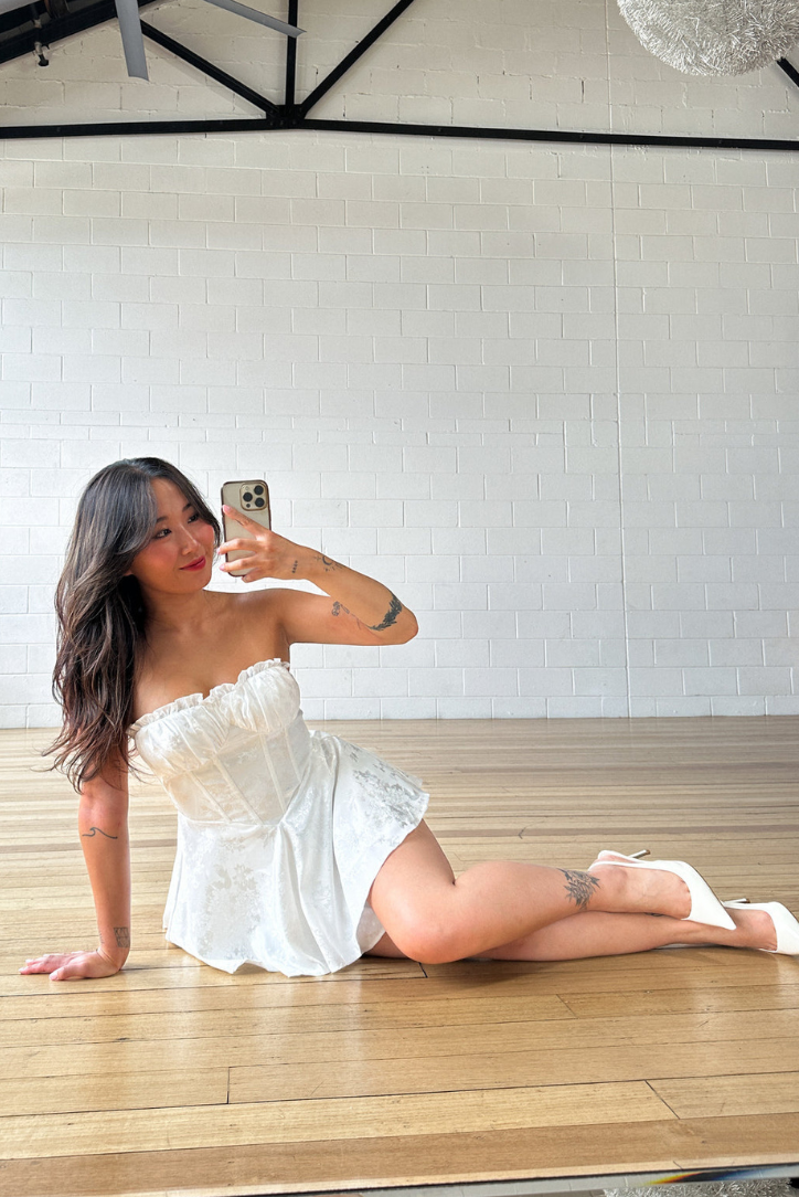 Mariposa Playsuit- White
