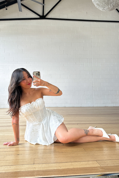 Mariposa Playsuit- White