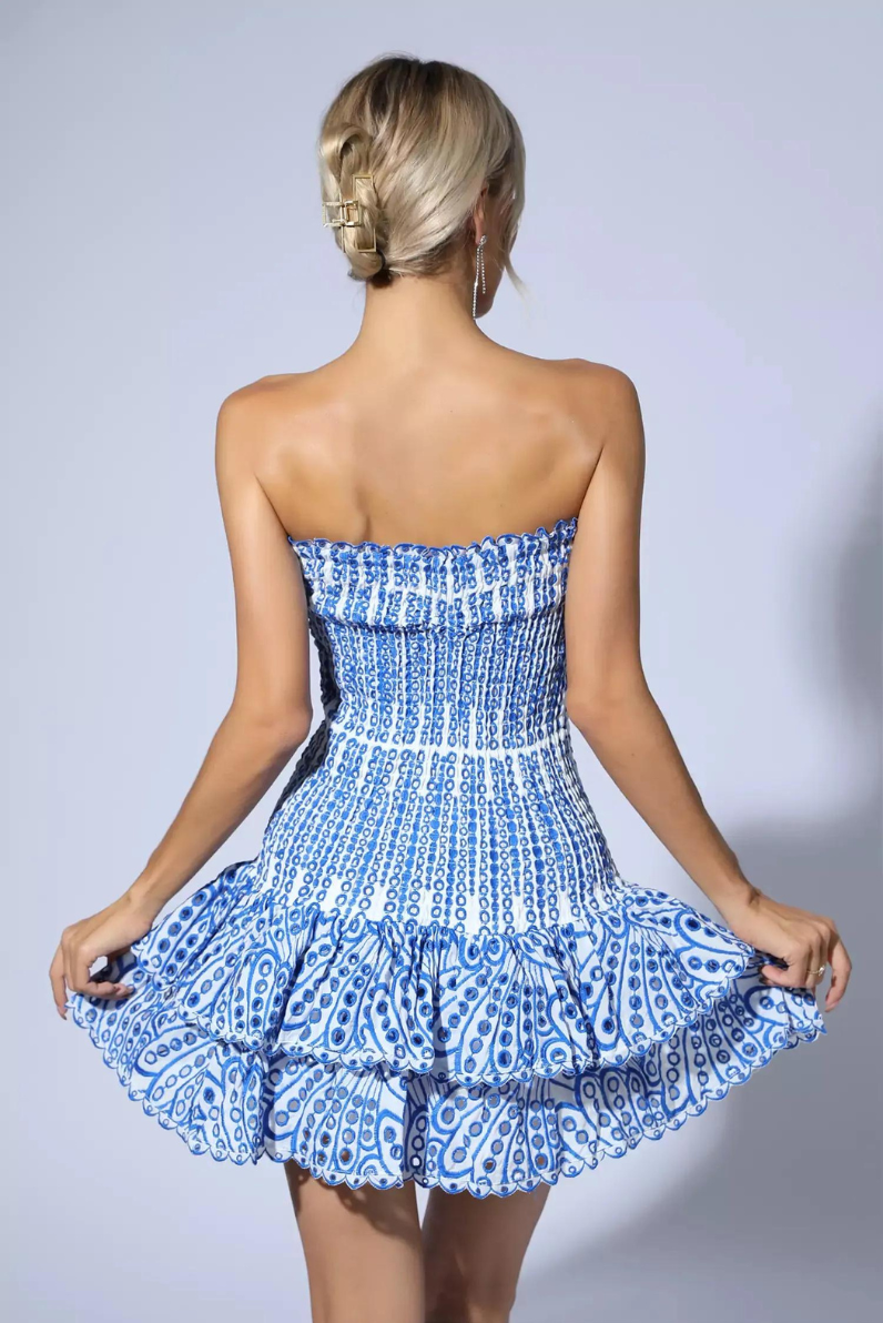 Monaco Mini Dress- Blue