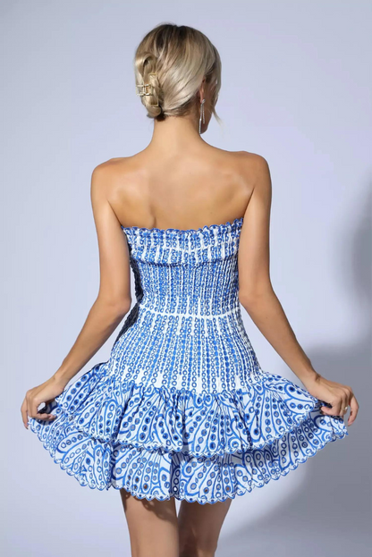 Monaco Mini Dress- Blue