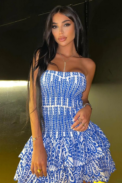 Monaco Mini Dress- Blue