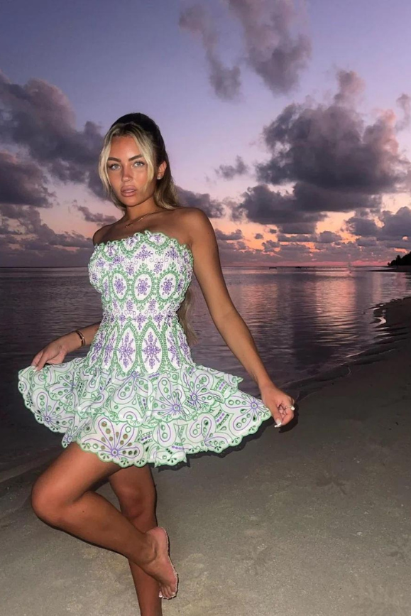 Monaco Mini Dress- Rosemary