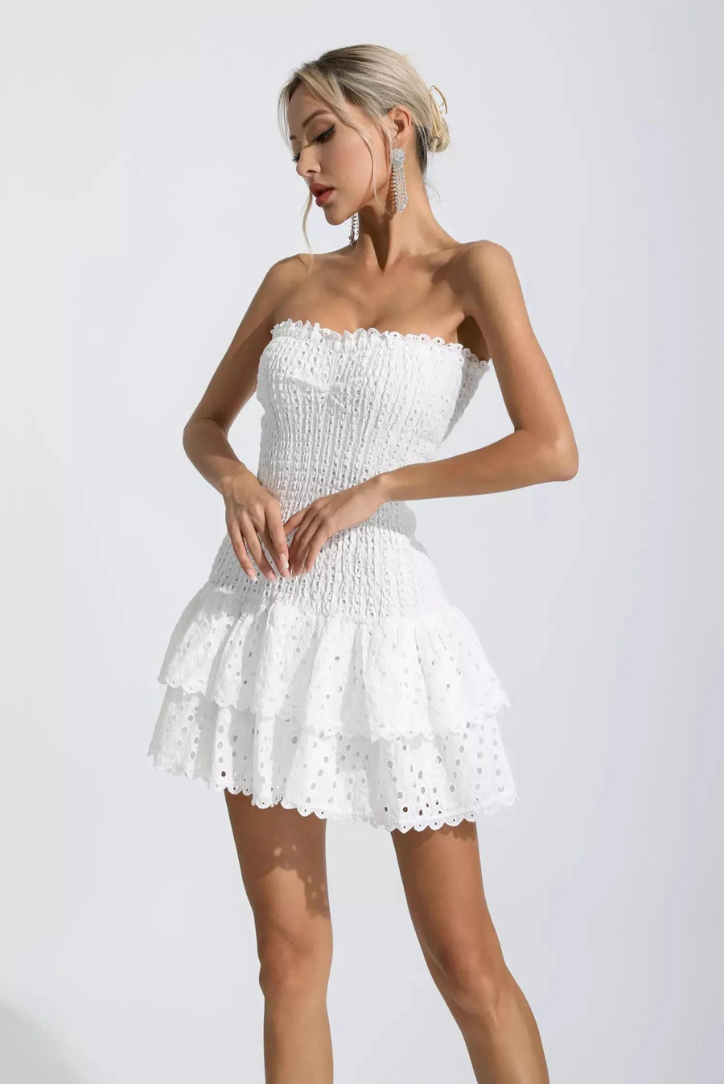 Monaco Mini Dress- White