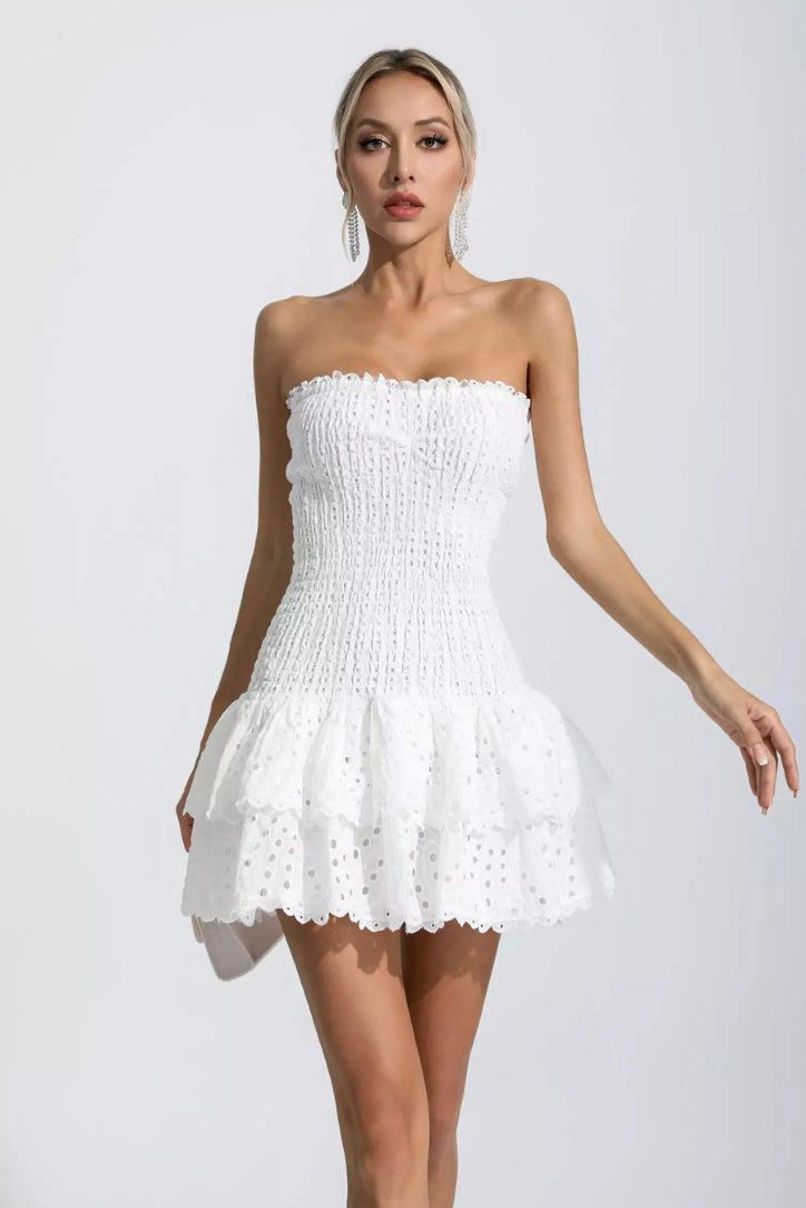 Monaco Mini Dress- White