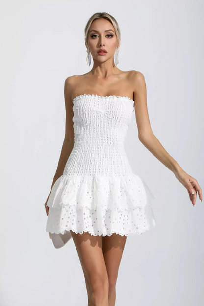 Monaco Mini Dress- White