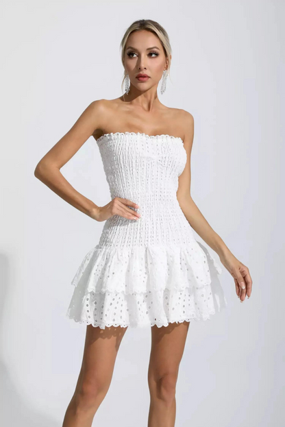 Monaco Mini Dress- White
