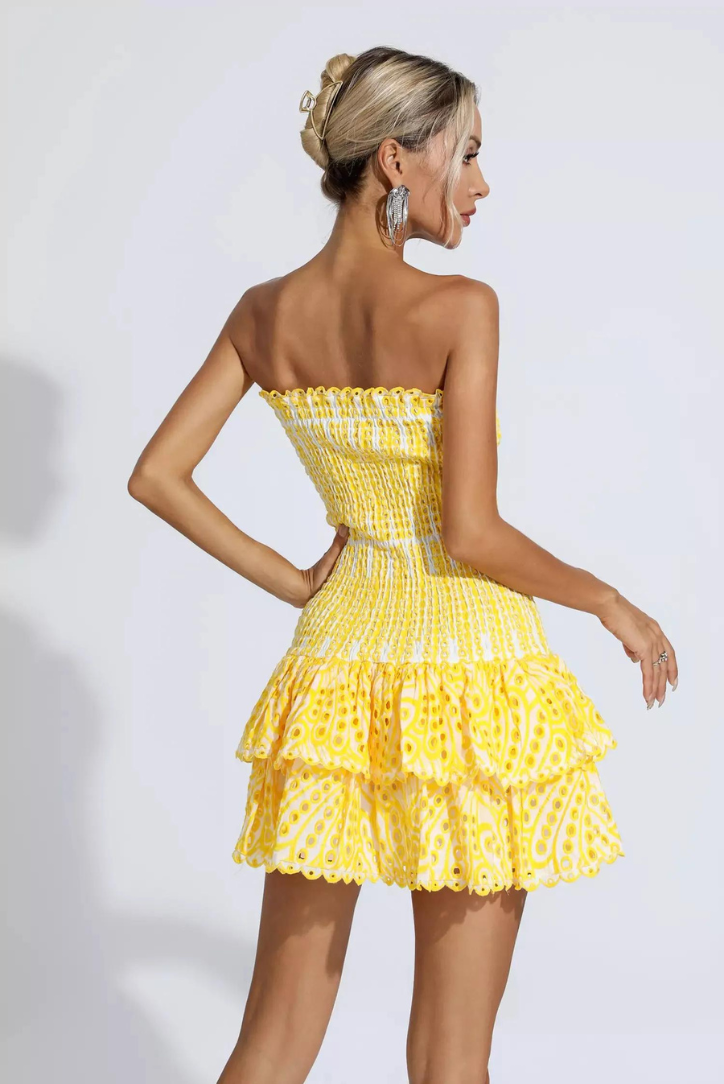 Monaco Mini Dress- Yellow