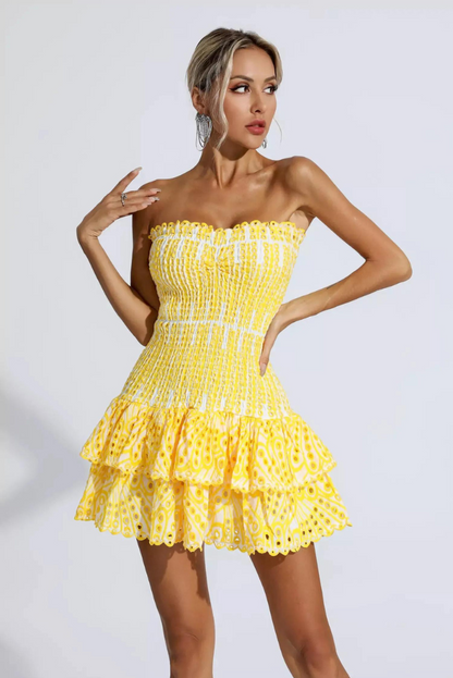 Monaco Mini Dress- Yellow