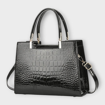 Kate - Glossy Crocodile Pattern Handbag