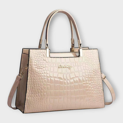 Kate - Glossy Crocodile Pattern Handbag