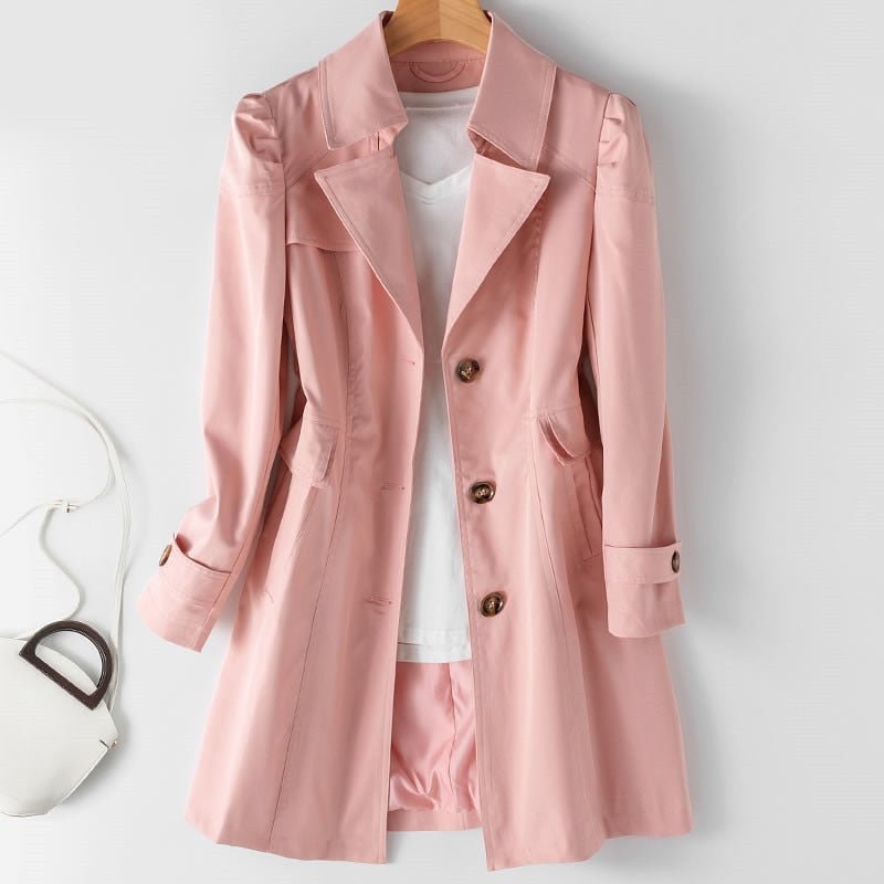 Wrenlee | Women's Casual Trench Coat | Button Down