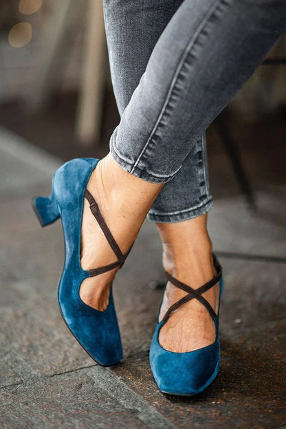 Amber | Elegant Strap Mid-Heels