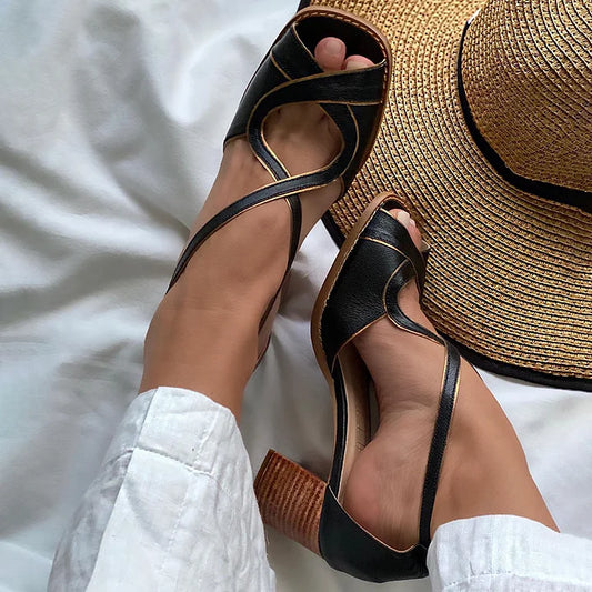 Harper | Elegant Sandal With Cross Strap