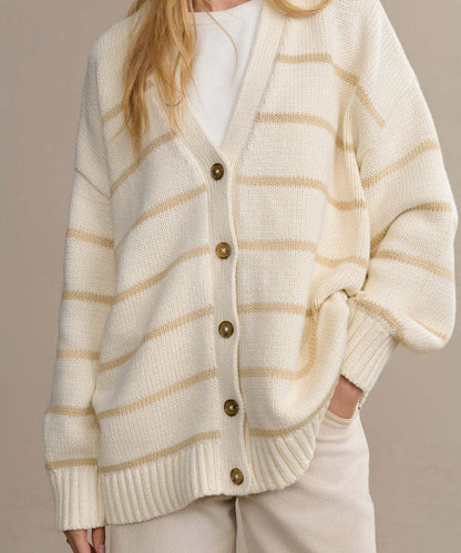 Organic Striped Cardigan