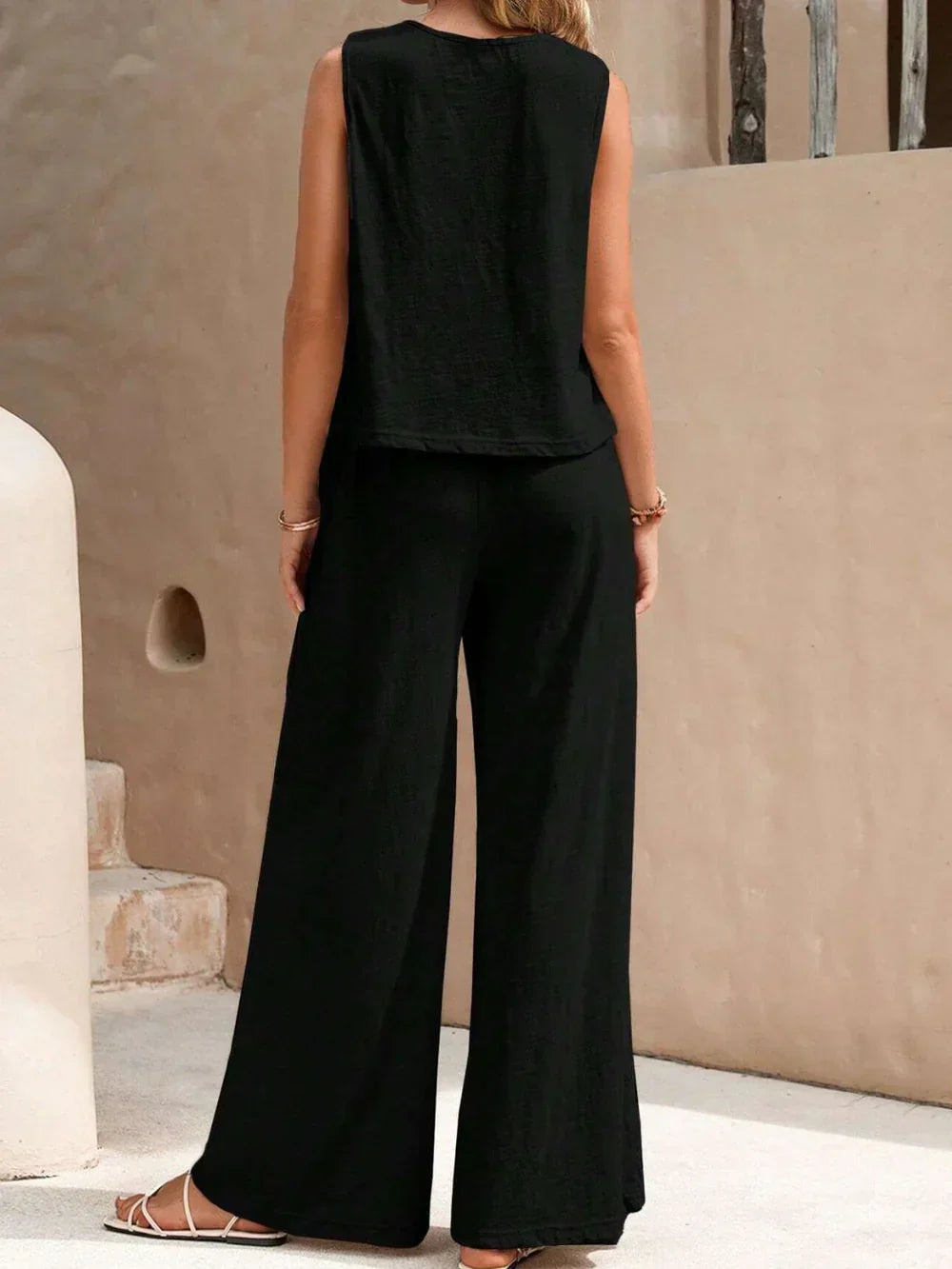Two-piece set consisting of a top and casual pants for women | Summer