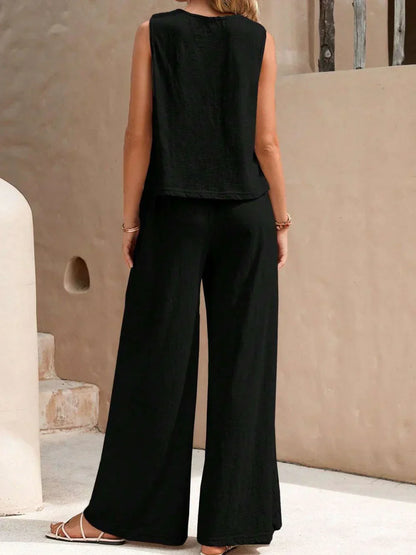 Two-piece set consisting of a top and casual pants for women | Summer